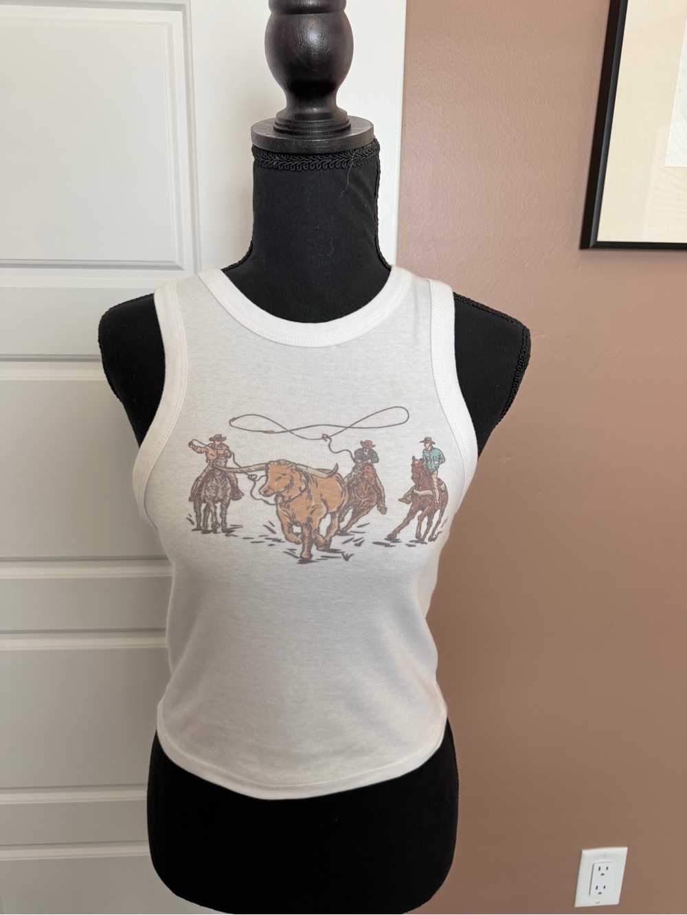 Bella Canvas Cropped White Crewneck Tee
